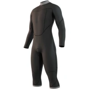 50024-2024 Mystic Mens Brand 3 2mm Long Arm Short Leg Back Zip Flatlock Wetsuit 35000.250032.900 - Black p4.webp